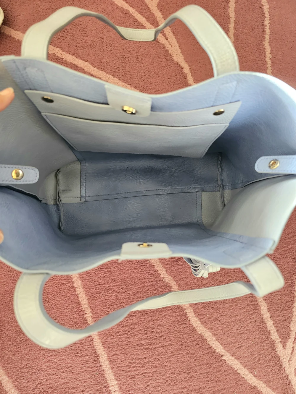 Light Blue Women's Tassel Tote Bag EUC